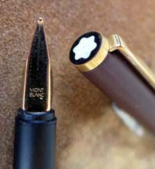 Montblanc SL-Line Fountain Pen in Brown with Left Foot Oblique Nib