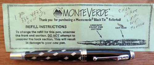 MonteVerde Rollerball in Black Tie