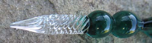 GLASS PEN AND NIB in Blue