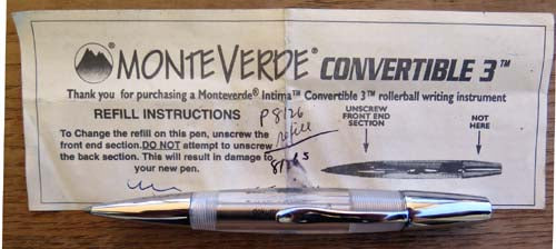 Monteverde Intima Rollerball, clear