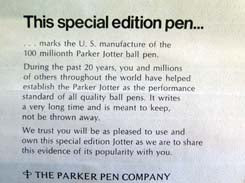 Parker Jotter "100 Millionth" in Orange