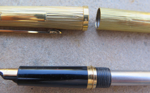 Parker 85 Fountain Pen in Gold Tree Bark Pattern