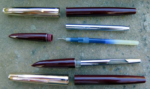 Hero Fountain Pen + Ballpoint Set in Burgundy