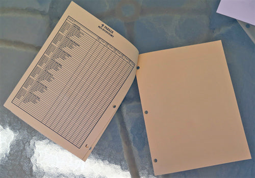 Parker Pen Inventory Sheets
