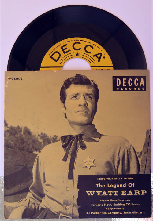 Parker Pen Wyatt Earp TV Show Sponsorship 45 RPM Record