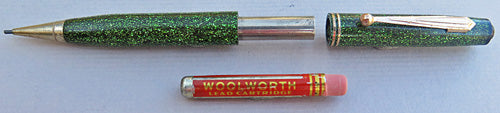 Parker Pencil in Green Glitter Made for Woolworth