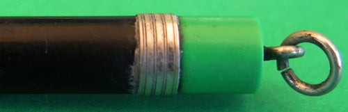 Mabie Todd Short Ring Top Pencil in Black with Green