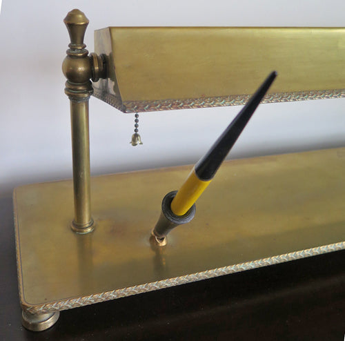 Brass Lamp + Pen Desk Base