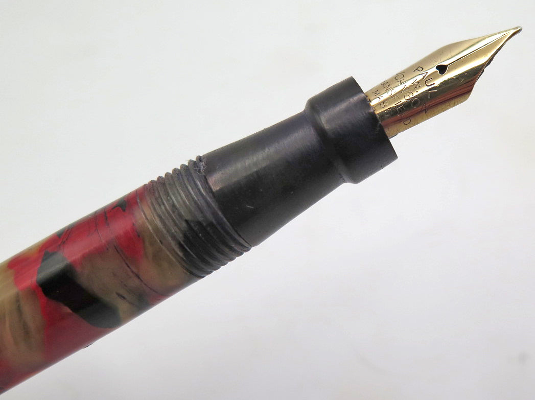 Arnold Fountain Pen and Pencil Set in Red/Grey/Black Marble