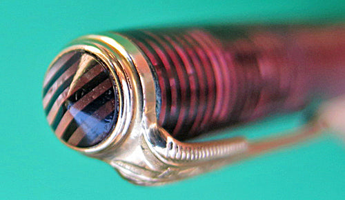 PARKER VACUMATIC CAP ACTUATED REPEATER PENCIL IN LAMINATED BURGUNDY