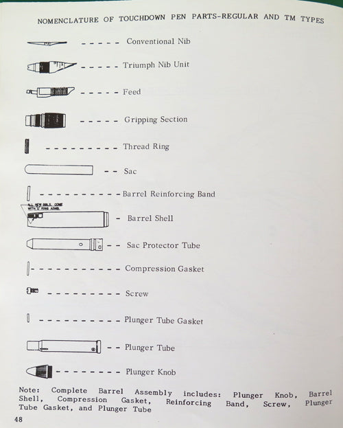 CLIFF LAWRENCE'S PEN FANCIER'S CLUB (PFC) REPAIR MANUAL FOR SHEAFFER