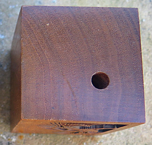 WOOD DESK BASE WITH LASER ENGRAVING OF AN EAGLE