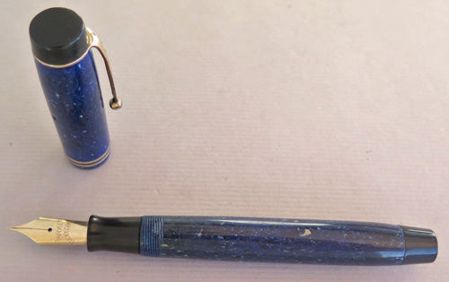 Parker Duofold Streamline Senior in Lapis with White Speckels
