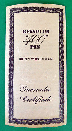REYNOLDS 400 BALLPOINT "PEN FOR MEN" IN BLACK