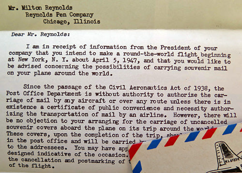 MILTON REYNOLDS US POSTAGE SOUVENIR