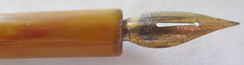 ORANGE BAKELITE DIP PEN