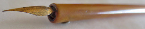 ORANGE BAKELITE DIP PEN