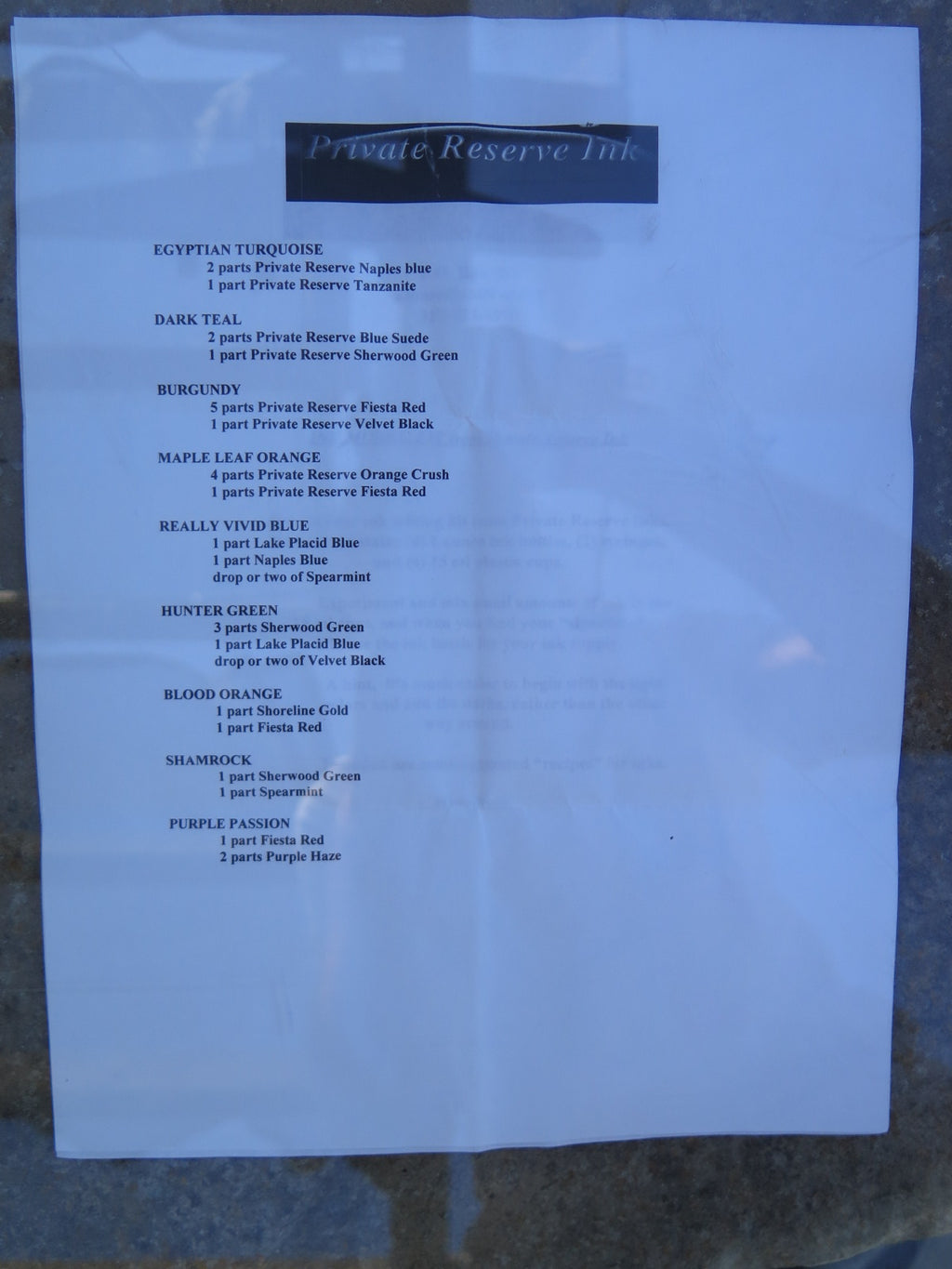 PRIVATE RESERVE INK MIXING KIT