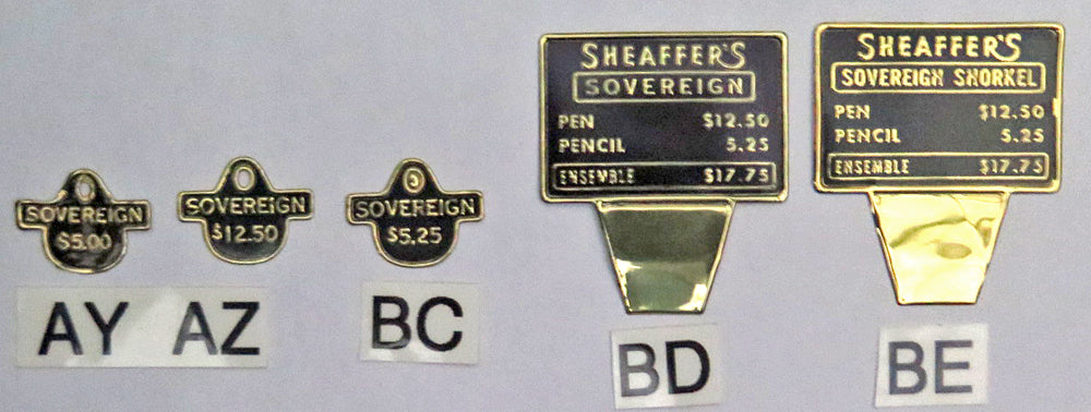 Sheaffer Clip & Box Tags