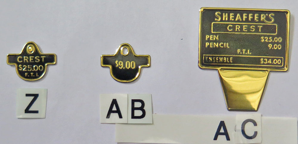 Sheaffer Clip & Box Tags