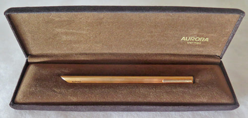 AURORA THESI VERMEIL FLAT BALLPOINT PEN in GOLD