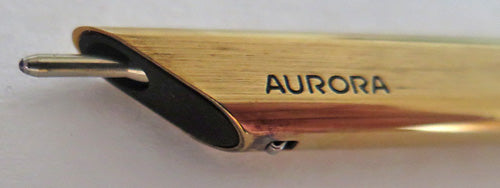 AURORA THESI VERMEIL FLAT BALLPOINT PEN in GOLD