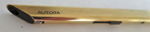 AURORA THESI VERMEIL FLAT BALLPOINT PEN in GOLD