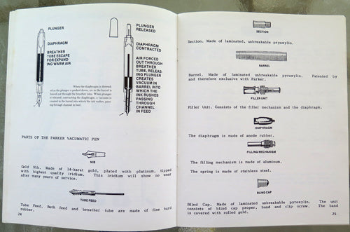 PFC REPAIR MANUAL FOR PARKER PENS BY CLIFF LAWRENCE, VOL 1
