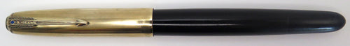 PARKER 51 VACUMATIC FOUNTAIN PEN IN BLACK WITH GOLD FILLED CAP