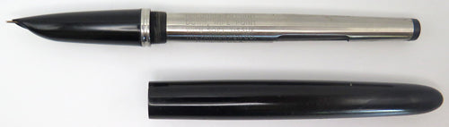 PAKRER 51 AEROMETRIC FOUNTAIN PEN IN BLACK WITH BRUSHED STAINLESS LUSTRALOY CAP