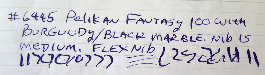 Pelikan Fantasy 100 w/ Burgundy Marble Binde, Flexible Nib