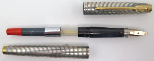 PARKER 75 FOUNAIN PEN STERLING SILVER CISELE PATTERN