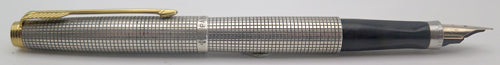 PARKER 75 FOUNAIN PEN STERLING SILVER CISELE PATTERN