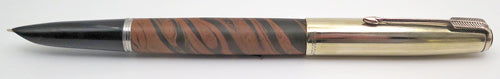 BEXLEY / PARKER 51 FOUNTAIN PEN IN SWIRLED ORANGE/BLACK HARD RUBBER