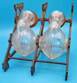 TATUM'S REVOLVING DOUBLE SNAIL INKWELL + PEN STAND