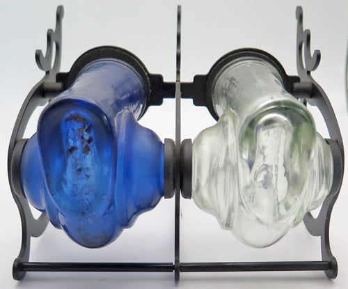 LEVENGER DOUBLE REVOLVING SNAIL INKWELL & PEN STAND