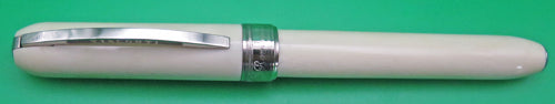 VISCONTI ROLLERBALL IN WHITE MARBLE REMBRANDT