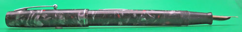WATERMAN #3 FOUNTAIN PEN IN GREY/BLACK MARBLE WITH RED FLECKS