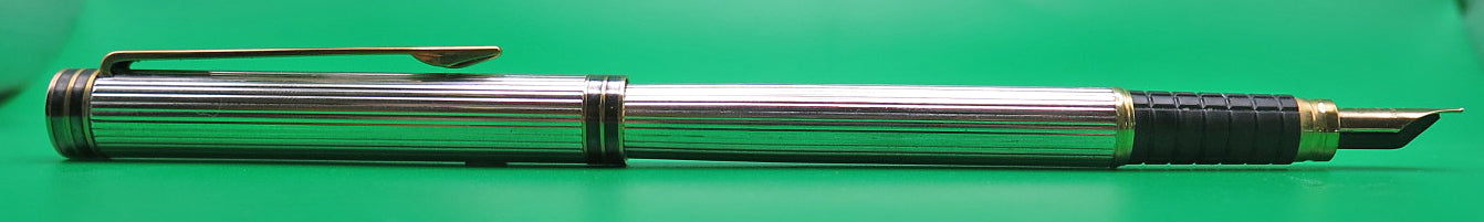Waterman's Exclusive Fountain Pen in Silver Plated Stripe, Medium