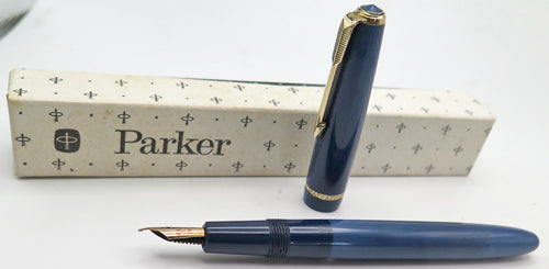 PARKER SLIMFOLD FOUNTAIN PEN IN BLUE