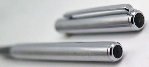 SAILOR CHALANA FOUNTAIN PEN AND PENCIL SET IN BRUSHED STEEL