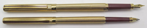 SAILOR CHALANA FOUNTAIN PEN + BALLPOINT SET IN GOLD STRIPE