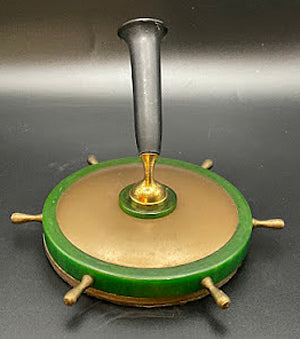 NAUTICAL THEMED SHIP WHEEL DESK BASE