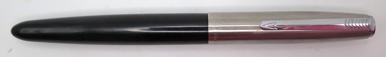 Parker 51 Fountain Pen in Black + Lusterloy Cap in Medium