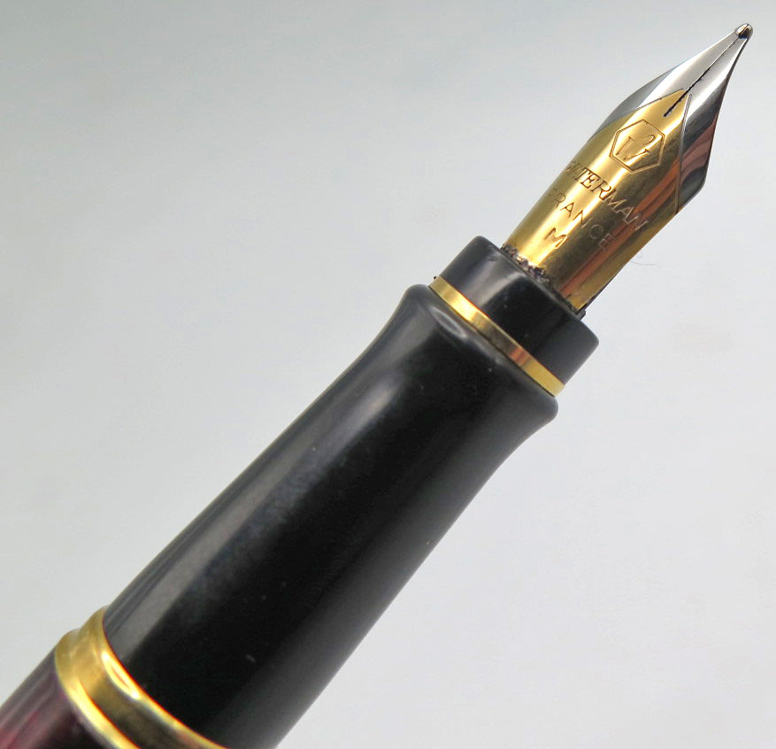 Waterman's Expert II Fountain Pen in Red/Black Marble, Medium Nib