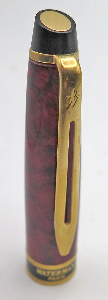 Waterman's Expert II Fountain Pen in Red/Black Marble, Medium Nib