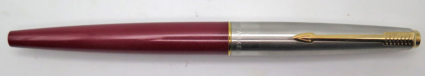 Parker 45 Fountain Pen in Burgundy with Stub Nib