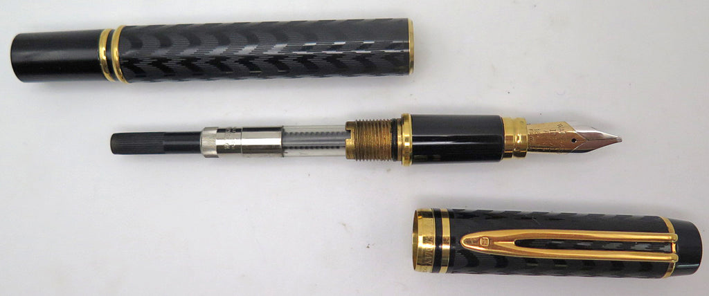 Waterman's Opera Fountain Pen in Black, Left Foot Oblique