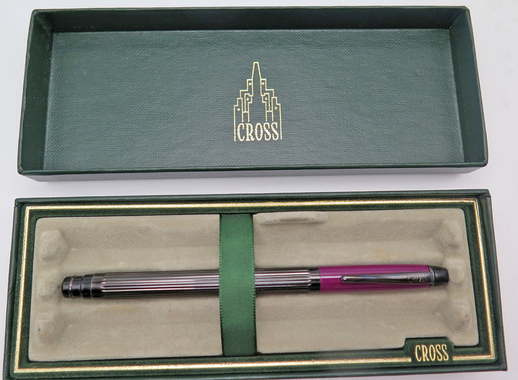 Cross Metropolis Fountain Pen in Plum and Black, Broad