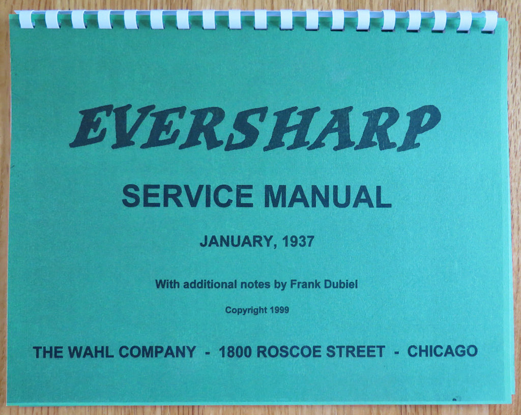 Eversharp Service Manual 1937